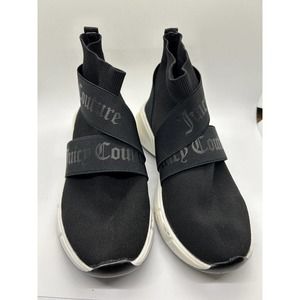 Juicy Couture Black Fashion Sneakers Size 8 Arielle Knit Sneakers